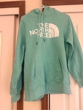 The North Face Mint Green Hoodie with White Logo